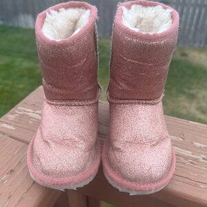 UGG Australia Toddler Pink Glitter Boots - Size US 7